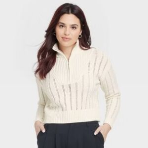 Elegant Cream Women's Sweater